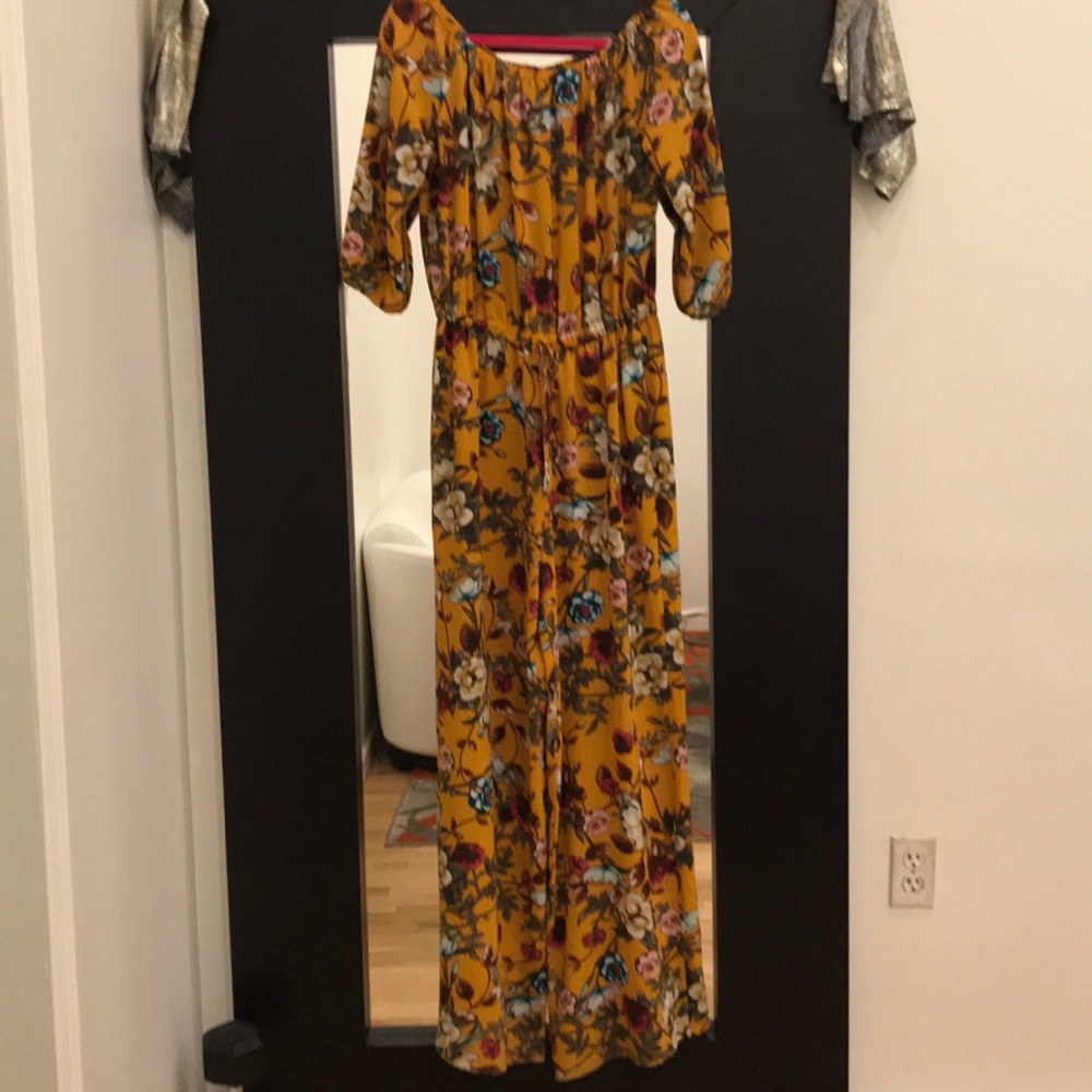 Sexy mustard jumpsuit